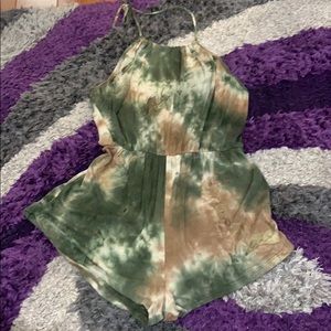 Halter tie dye romper